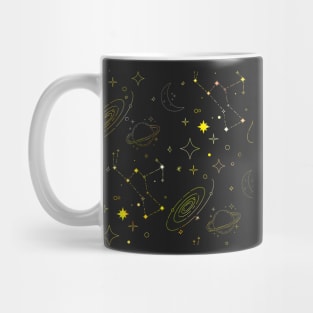 Yellow Galaxy Pattern Mug